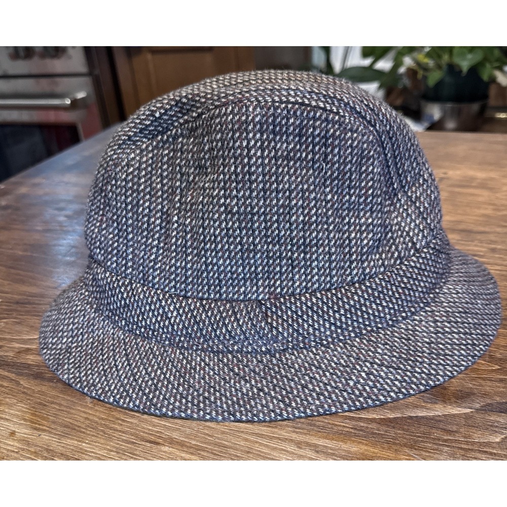 Vintage Totes Wool Blend Bucket Rain Hat Brown Large Winter Warm Old School